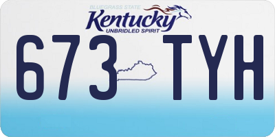 KY license plate 673TYH