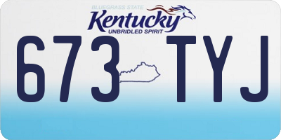 KY license plate 673TYJ