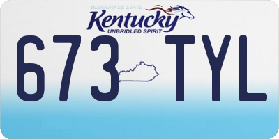 KY license plate 673TYL
