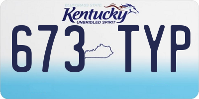 KY license plate 673TYP