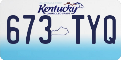 KY license plate 673TYQ