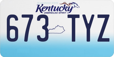 KY license plate 673TYZ