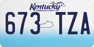 KY license plate 673TZA