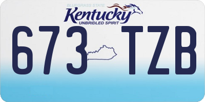 KY license plate 673TZB