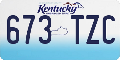KY license plate 673TZC