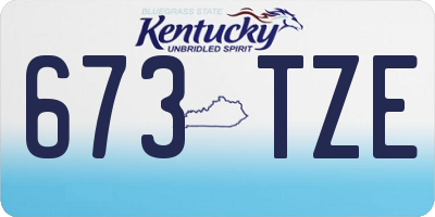 KY license plate 673TZE