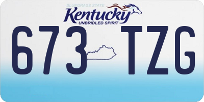 KY license plate 673TZG