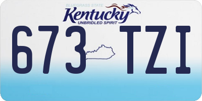 KY license plate 673TZI