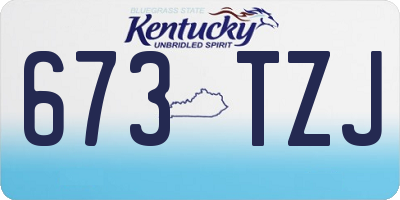 KY license plate 673TZJ