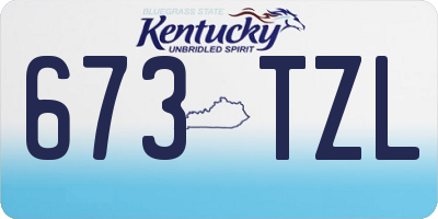 KY license plate 673TZL