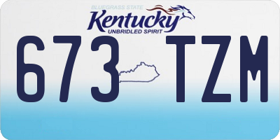 KY license plate 673TZM