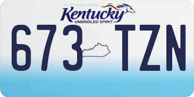 KY license plate 673TZN