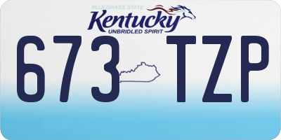 KY license plate 673TZP
