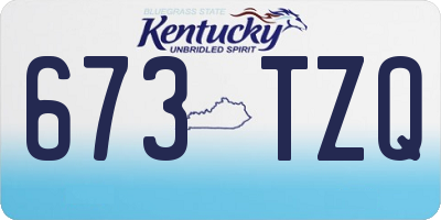 KY license plate 673TZQ