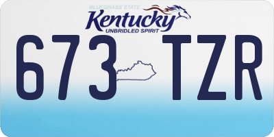 KY license plate 673TZR