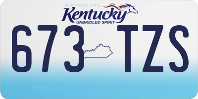 KY license plate 673TZS