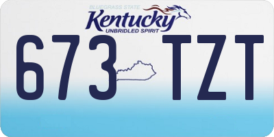 KY license plate 673TZT