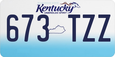 KY license plate 673TZZ