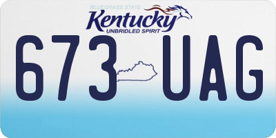 KY license plate 673UAG