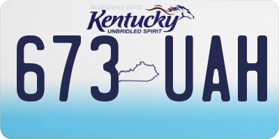 KY license plate 673UAH