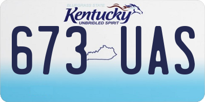 KY license plate 673UAS