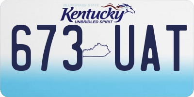 KY license plate 673UAT