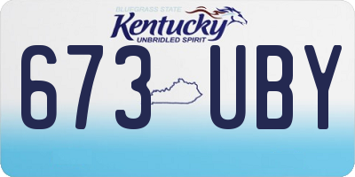 KY license plate 673UBY