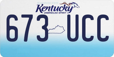 KY license plate 673UCC
