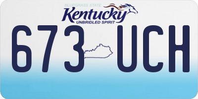 KY license plate 673UCH