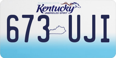 KY license plate 673UJI