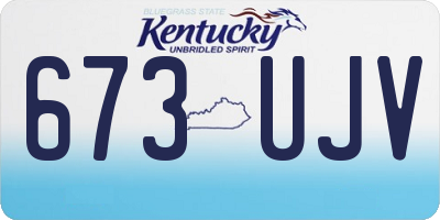 KY license plate 673UJV