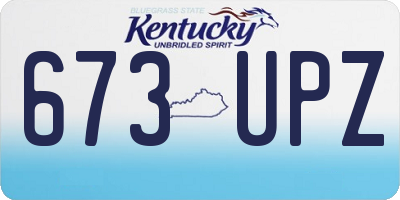 KY license plate 673UPZ