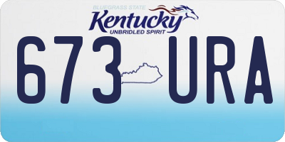 KY license plate 673URA