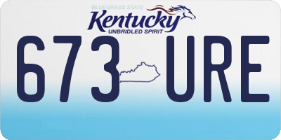 KY license plate 673URE