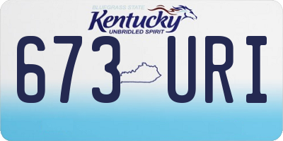 KY license plate 673URI