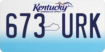 KY license plate 673URK