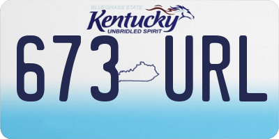 KY license plate 673URL