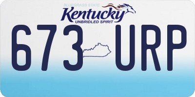 KY license plate 673URP