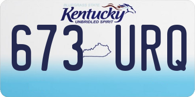 KY license plate 673URQ