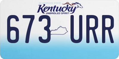 KY license plate 673URR
