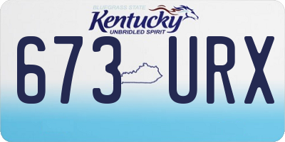 KY license plate 673URX