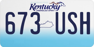 KY license plate 673USH