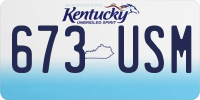 KY license plate 673USM
