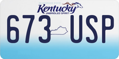 KY license plate 673USP