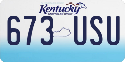 KY license plate 673USU