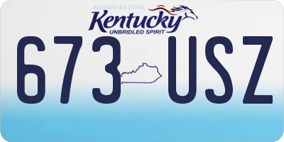 KY license plate 673USZ