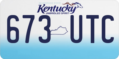 KY license plate 673UTC