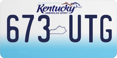 KY license plate 673UTG