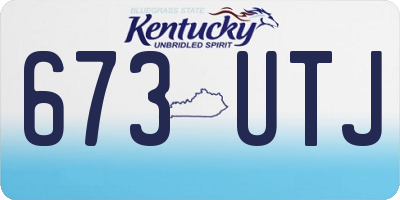 KY license plate 673UTJ