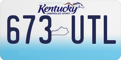 KY license plate 673UTL
